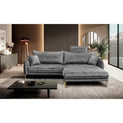 P & B Ecksofa Grau 264x196 cm
