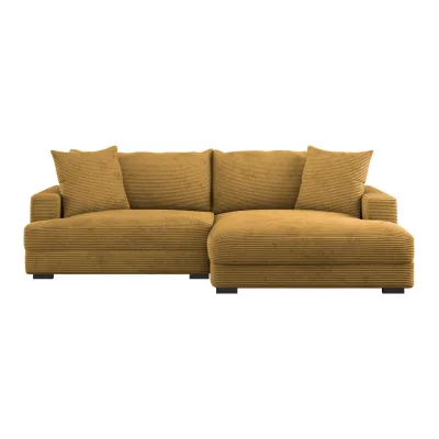 P & B Ecksofa Senfgelb 265x180 cm