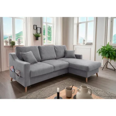 P & B Ecksofa Valentina Dunkelgrau 228x150 cm