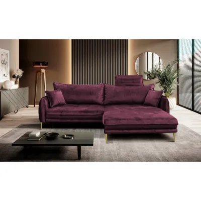 P & B Ecksofa Weinrot 264x196 cm