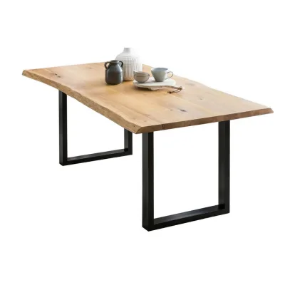P & B Esstisch Natur, Schwarz 100x75x220 cm