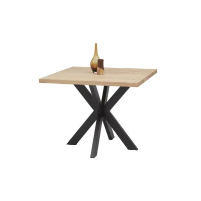 P & B Esstisch Schwarz, Eiche 100x76x100 cm