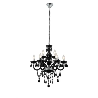 P & B Kronleuchter Schwarz 53x120x63 cm