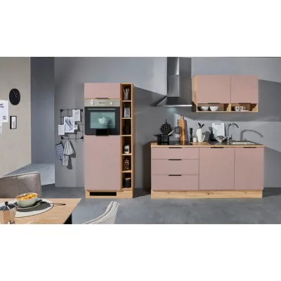 P & B Küchenblock Oskar Rosa, Eiche Artisan 270 cm