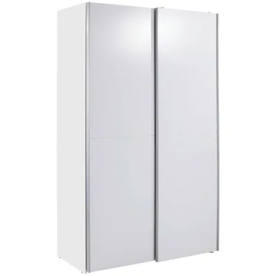 P & B Schwebetürenschrank Weiß 125x195.5x38 cm