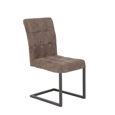 P & B Schwingstuhl-Set Anthrazit, Braun 42x91x62 cm