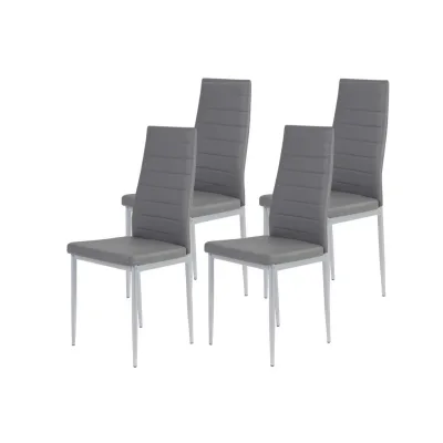 P & B Stuhl-Set Grau, Alu 42x98x44 cm