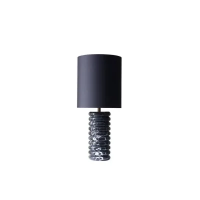 P & B Tischleuchte Schwarz 14x65x14 cm