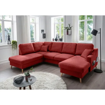 P & B Wohnlandschaft Valentina Rot 301x200 cm