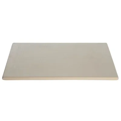 Paella World Hochwertiger rechteckiger Pizzastein 41x36x1,5 cm Cordierit Grill Backofen