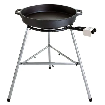 PaellaWorld International Paella World Gusseisenpfannen-Set inkl. Zubehör und GRATIS Federedelstahlwindschutz