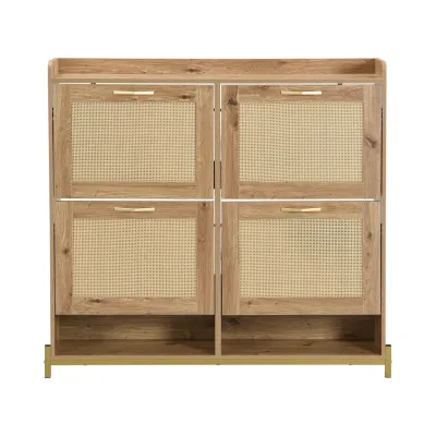 Pangivo Schuhschrank Natur 108.5x100x24 cm