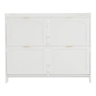 Pangivo Schuhschrank Weiß 110x90x24 cm