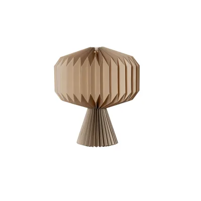 Papier-Tischleuchte ,Honeycomb' aus FSC-zertifiziertem Papier, faltbar, für E14 Leuchtmittel und Fassungen, beige, H 33cm