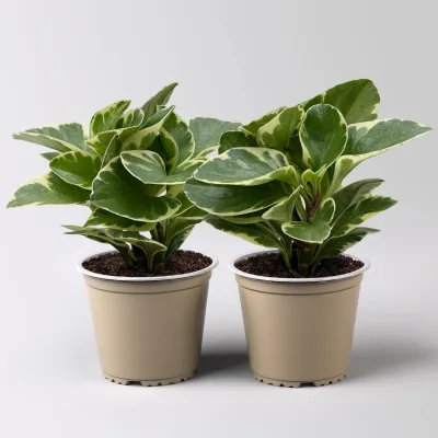 Peperomia obtusifolia 'Variegata', Topf-Ø 12 cm, 2 Pflanzen