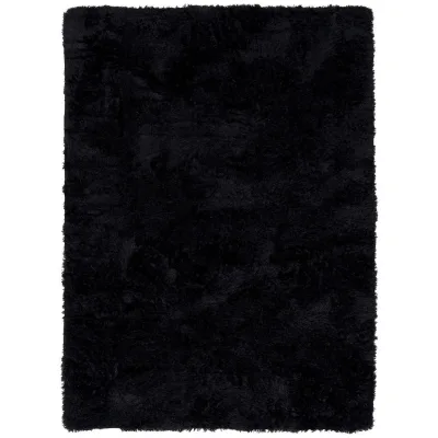 Pergamon Hochflor Schwarz 200x200 cm