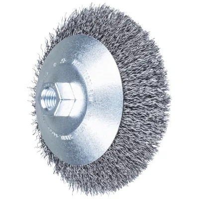 PFERD TOOLS Kegelbürste ungezopft KBU Ø 125x10mm M14 Stahl-Draht-Ø 0,35 mm Winkelschleifer