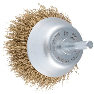 PFERD TOOLS Topfbürste ungezopft TBU Ø50 mm Schaft-Ø6 mm vermessinter Stahl-Litzen-Draht-Ø0,25 mm