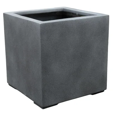 Pflanztrog 'Maya', dunkelgrau, ca. 40 × 40 × H 40 cm