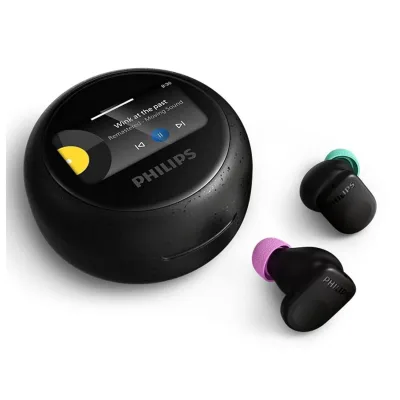 Philips TAMS3BK The Buds schwarz In-Ear Kopfhörer (Headset-Funktion, Bluetooth, kabellos, Active Noise Cancelling (ANC), USB-C)