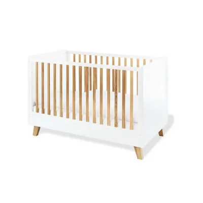 Pinolino Gitterbett Pinolino Pan Weiß, Eiche 75x93x145 cm