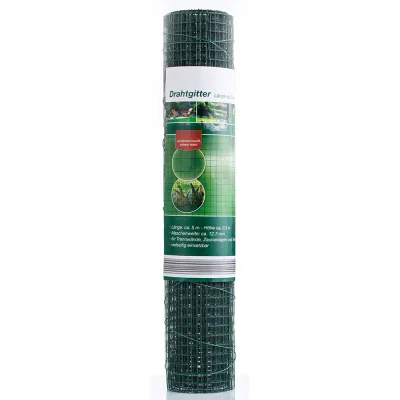 POWERTEC GARDEN Drahtgitter PVC-ummantelt, ca. 5 x 1 m