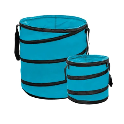 POWERTEC GARDEN Pop-Up Gartenabfallsäcke 2er-Set, Hellblau