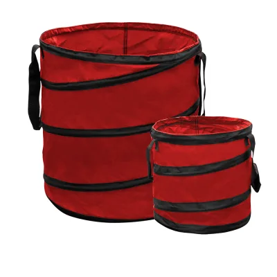POWERTEC GARDEN Pop-Up Gartenabfallsäcke 2er-Set, Rot