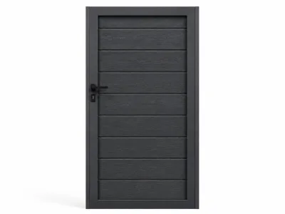 Prestige Home Living Outdoor WPC Sichtschutzzaun CARACAS Türelement - inkl. Schlüssel, 180x90 cm - Anthrazit