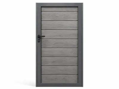 Prestige Home Living Outdoor WPC Sichtschutzzaun CARACAS Türelement - inkl. Schlüssel, ca. 180x90 cm - Grau