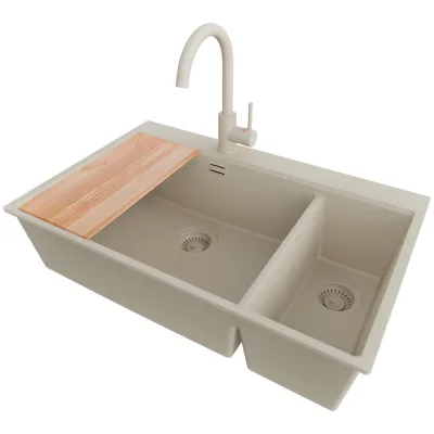Primagran Granitspüle Beige, Beige, Beige, Beige 78x20x50 cm