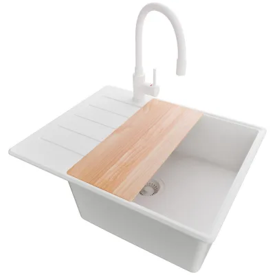 Primagran Granitspüle Weiß, Weiß, Weiß, Beige 62x20x50 cm