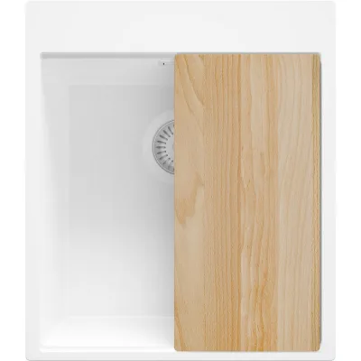 Primagran Spülbecken Weiß, Weiß, Beige 43x20x50 cm