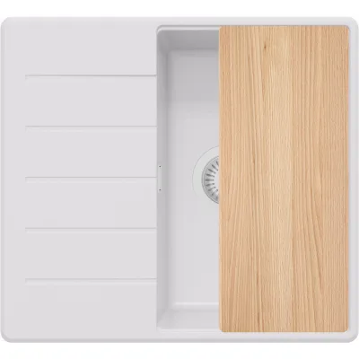 Primagran Spülbecken Weiß, Weiß, Beige 55x20x50 cm