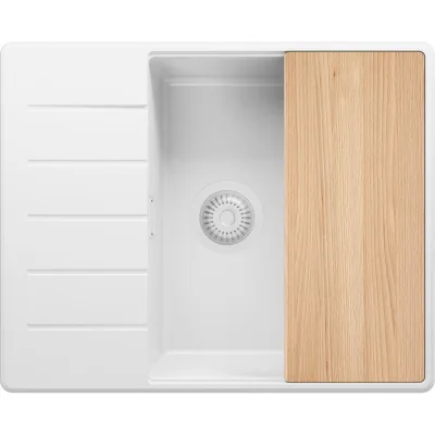 Primagran Spülbecken Weiß, Weiß, Beige 62x20x50 cm
