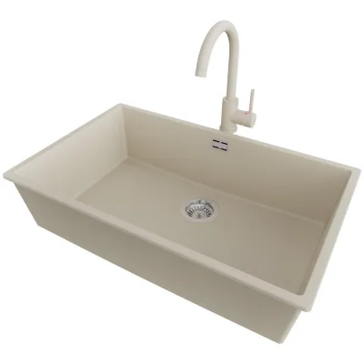 Primagran Unterbauspüle Beige, Chrom, Beige 76x20x47 cm