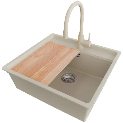 Primagran Unterbauspüle Beige, Chrom, Beige, Beige 56x20x53 cm