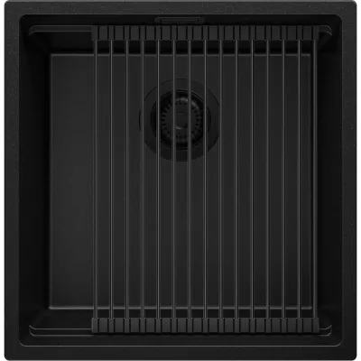 Primagran Unterbauspüle Schwarz, Schwarz, Schwarz 46x20x47 cm