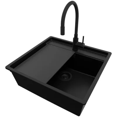 Primagran Unterbauspüle Schwarz, Schwarz, Schwarz, Schwarz 56x20x53 cm