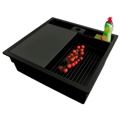 Primagran Unterbauspüle Schwarz, Schwarz, Schwarz, Schwarz 56x20x54 cm
