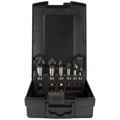 Projahn Kegelsenker-Set 5 Schneiden HSS-Co 5% TiAlN 6-tlg. Ø 6,3-8,3-10,4-12,4-16,5-20,5 mm
