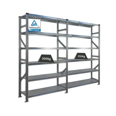 Proregal Fachbodenregal Silber 240x210x40 cm