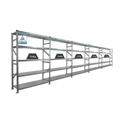 Proregal Fachbodenregal Silber 750x200x50 cm
