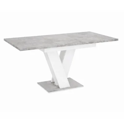 Prospero Esstisch Grau, Weiß 80x75x120 cm