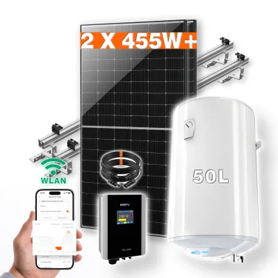 PVundSO Warmwasserset SOL-THOR mit 50 l Boiler und 2 Solarmodulen inkl. Ziegeldachmontage