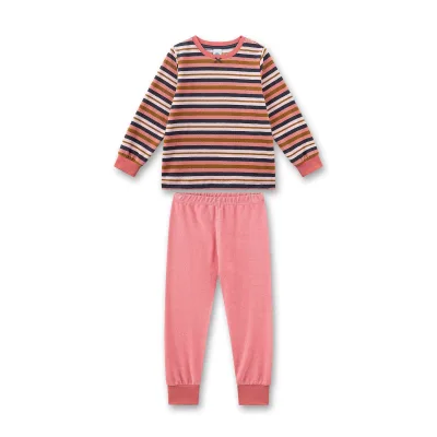 Pyjama Streifen lang Frottee Mädchen Pyjama