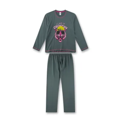 Pyjama Teenager lang I like it crunchy Mädchen Pyjama