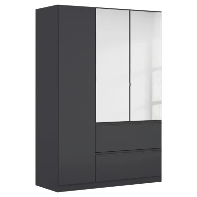 Rauch Möbel Drehtürenschrank Dunkelgrau 136x197x54 cm