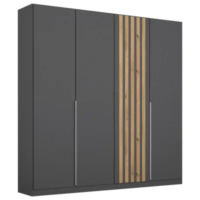 Rauch Möbel Drehtürenschrank Grau, Eiche Artisan 181x210x54 cm