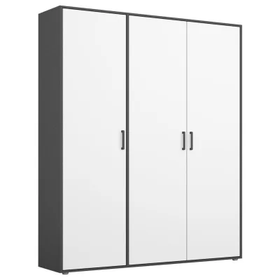 Rauch Möbel Drehtürenschrank Grau, Weiß 140x194x53 cm